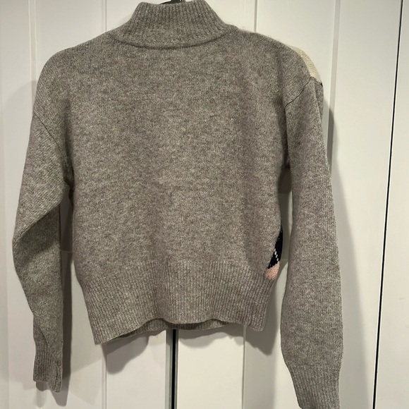 Vintage Liz Claiborne petite lambswool and angora blend argyle print sweater - Picture 3 of 9